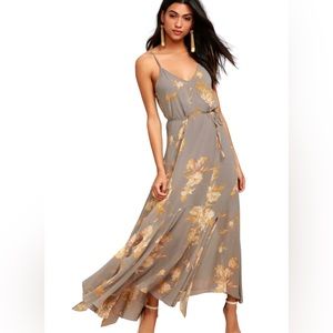 Lulus Feeling Freesia Womens Large Floral Slip Maxi Dress